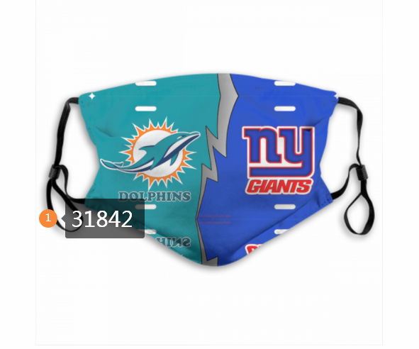 NFL Miami Dolphins 1112020 Dust mask with filter->nfl dust mask->Sports Accessory